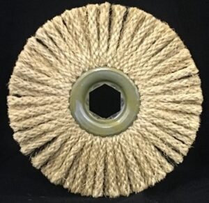DISCO SISAL CUERDA MINI IMPREGNADO E12 VERDE Ø105 mm X 24/6 mm GRAPA EJE 24 HEXAGONAL