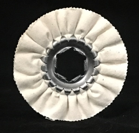 DISCO DE ALGODÓN VENTILADO MINI Ø120 mm X 19/6 mm  GRAPA EJE 19 HEXAGONAL